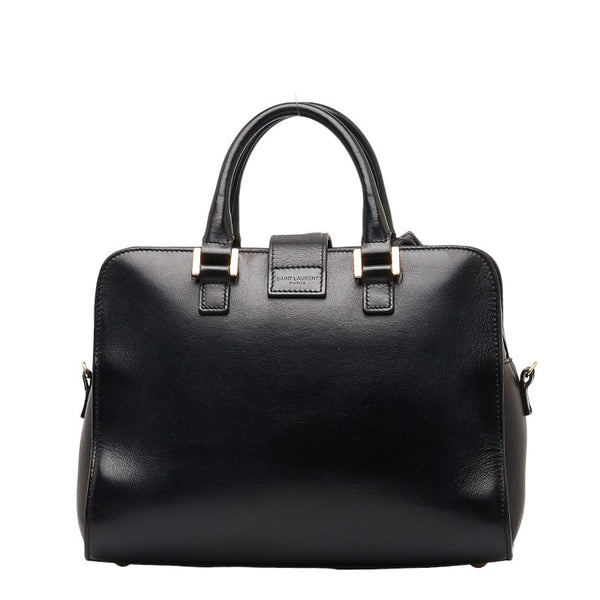 サンローラン ベイビーカバス ハンドバッグ ショルダーバッグ 2WAY 472466 ブラック レザー レディース SAINT LAURENT 【中古】