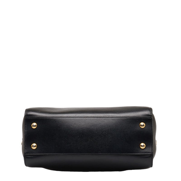 サンローラン ベイビーカバス ハンドバッグ ショルダーバッグ 2WAY 472466 ブラック レザー レディース SAINT LAURENT 【中古】