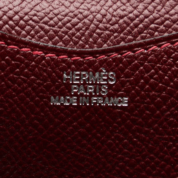 エルメス ペンケース レッド レザー レディース HERMES 【中古】