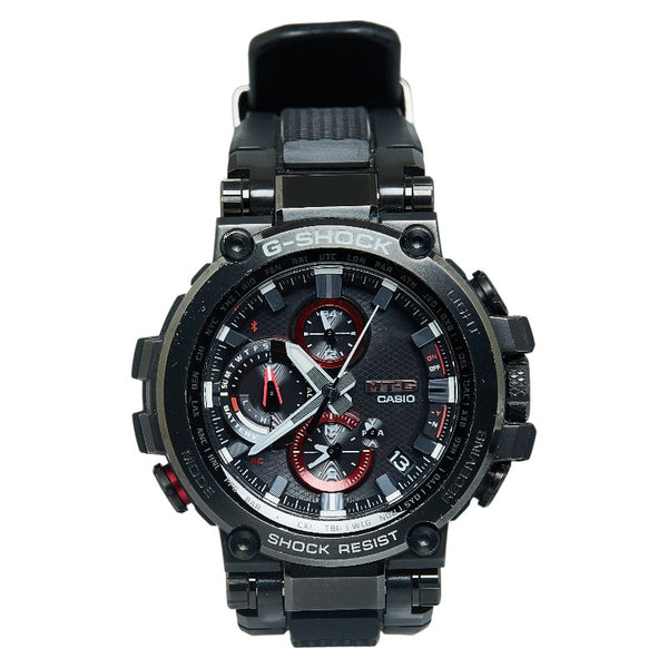 カシオ G-SHOCK MT-G 腕時計 MTG-B1000B-1AJF ソーラー電波時計 ブラック文字盤 ステンレススチール ラバー メンズ CASIO 【中古】