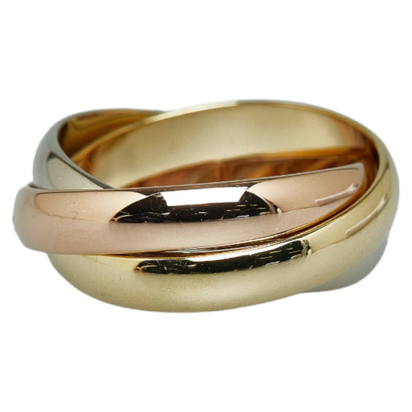 カルティエ K18YG イエローゴールド K18PG ピンクゴールド K18WG ホワイトゴールド トリニティ リング 指輪 #49 レディース CARTIER 8号 【中古】