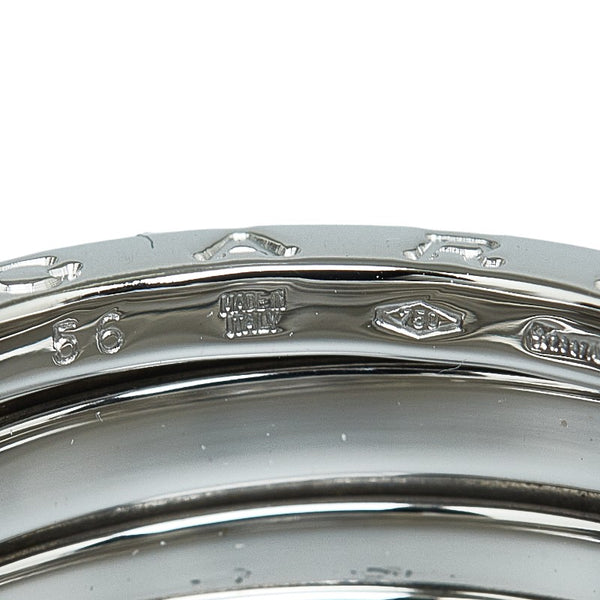 ブルガリ ビーゼロワン 3バンド リング 指輪 ＃56 K18WG ホワイトゴールド レディース BVLGARI 【中古】