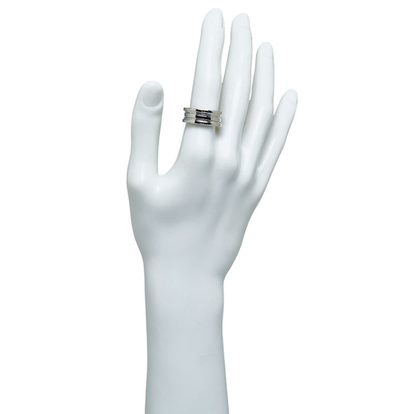 ブルガリ ビーゼロワン 3バンド リング 指輪 ＃56 K18WG ホワイトゴールド レディース BVLGARI 【中古】