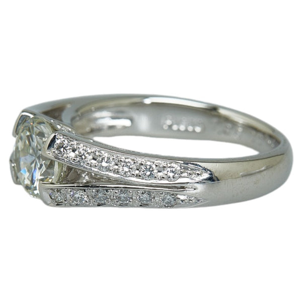 Pt900 プラチナ ダイヤ1.06ct ダイヤ0.33ct リング 指輪 レディース 10.5号 【中古】