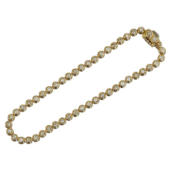 K18YG イエローゴールド ダイヤ1.00ct テニスブレスレット ブレスレット レディース 【中古】