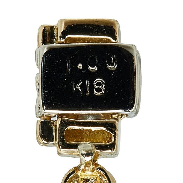 K18YG イエローゴールド ダイヤ1.00ct テニスブレスレット ブレスレット レディース 【中古】