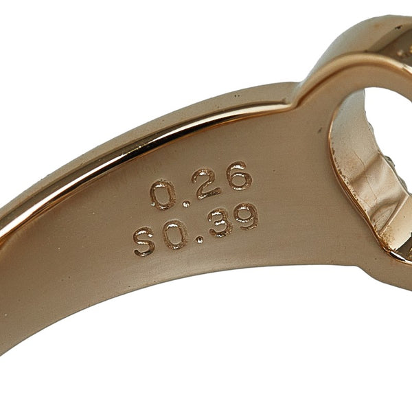 ポンテヴェキオ K18PG ピンクゴールド ピンクサファイア0.39ct ダイヤ0.26ct フラワー ハート リング 指輪 レディース Ponte Vecchio 9.5号 【中古】