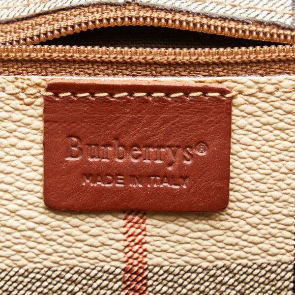 バーバリー ノバチェック シャドーホース リュック バックパック ベージュ キャンバス レザー レディース BURBERRY 【中古】