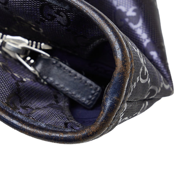 グッチ GGインプリメ トートバッグ ショルダーバッグ 211137  パープル PVC レザー レディース GUCCI 【中古】