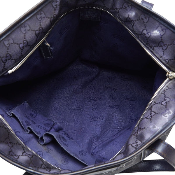 グッチ GGインプリメ トートバッグ ショルダーバッグ 211137  パープル PVC レザー レディース GUCCI 【中古】