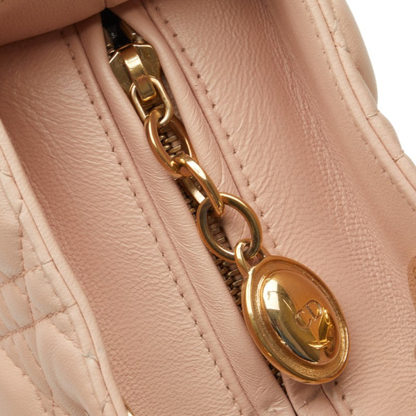 ディオール カナージュ レディディオール チェーン ハンドバッグ トートバッグ ピング ゴールド ラムスキン レディース Dior 【中古】