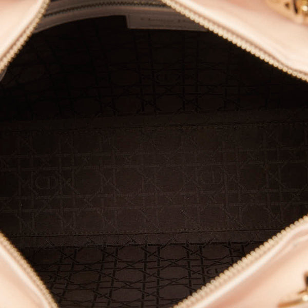 ディオール カナージュ レディディオール チェーン ハンドバッグ トートバッグ ピング ゴールド ラムスキン レディース Dior 【中古】