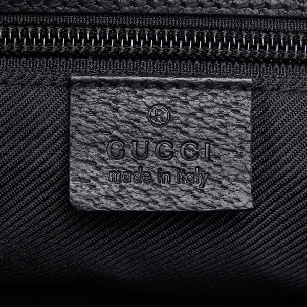 グッチ GGキャンバス 斜め掛け ショルダーバッグ 114273 ブラック キャンバス レザー レディース GUCCI 【中古】