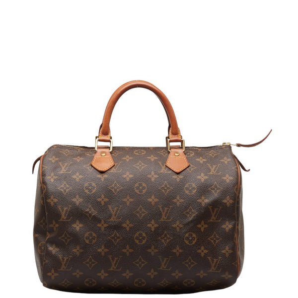 ルイ ヴィトン モノグラム スピーディ30 ハンドバッグ M41526 ブラウン PVC レザー レディース LOUIS VUITTON 【中古】