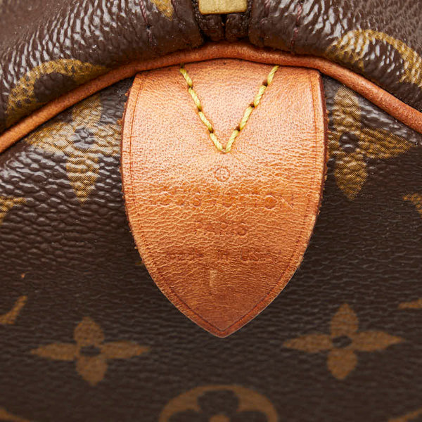 ルイ ヴィトン モノグラム スピーディ30 ハンドバッグ M41526 ブラウン PVC レザー レディース LOUIS VUITTON 【中古】