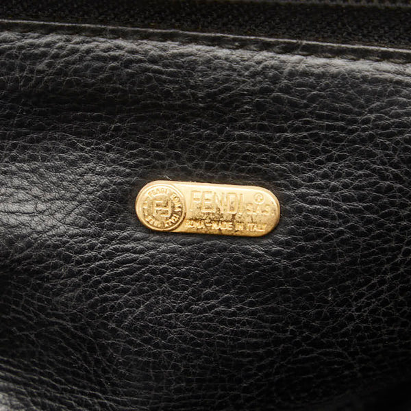 フェンディ ズッカ ハンドバッグ ミニボストンバッグ ブラウン PVC レザー レディース FENDI 【中古】