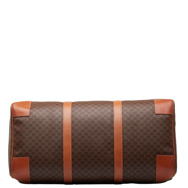 セリーヌ マカダム ボストンバッグ ブラウン PVC レザー レディース CELINE 【中古】