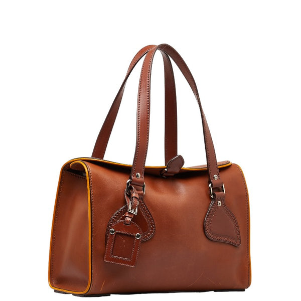 プラダ ハンドバッグ ワンショルダーバッグ  ブラウン レザー レディース PRADA 【中古】