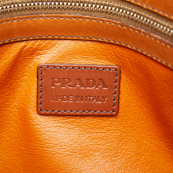 プラダ ハンドバッグ ワンショルダーバッグ  ブラウン レザー レディース PRADA 【中古】