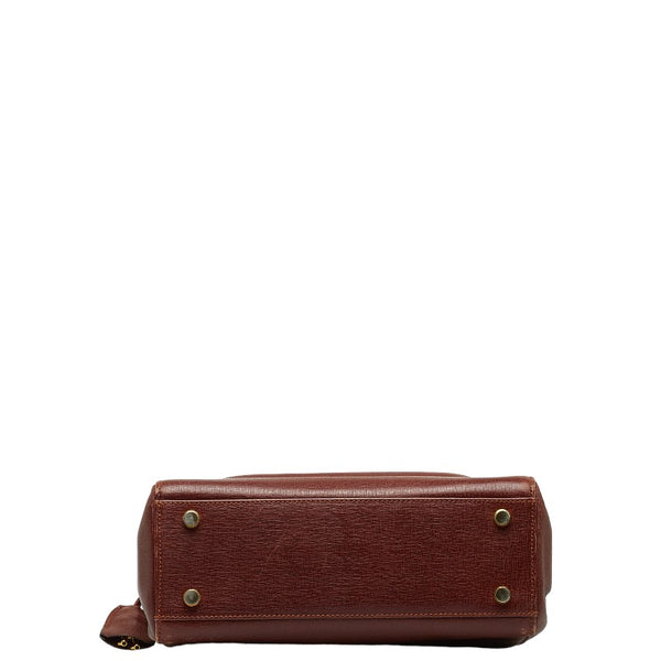 サルヴァトーレフェラガモ ガンチーニ ハンドバッグ ショルダーバッグ 2WAY 215618 ブラウン ゴールド レザー レディース Salvatore Ferragamo 【中古】