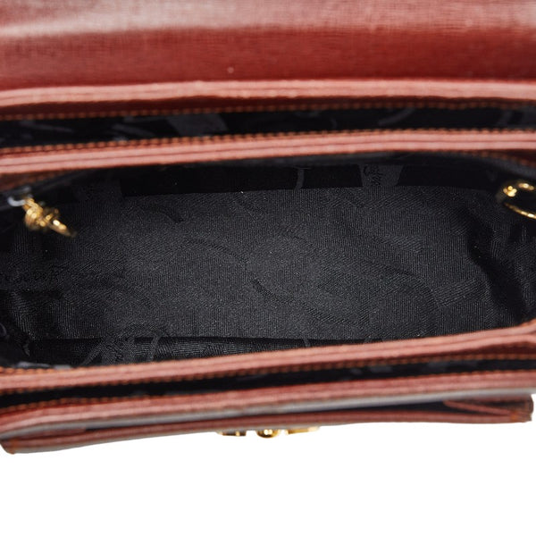 サルヴァトーレフェラガモ ガンチーニ ハンドバッグ ショルダーバッグ 2WAY 215618 ブラウン ゴールド レザー レディース Salvatore Ferragamo 【中古】