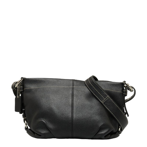 コーチ イーストウエストダッフル 斜め掛け ショルダーバッグ F15065 ブラック レザー レディース COACH 【中古】