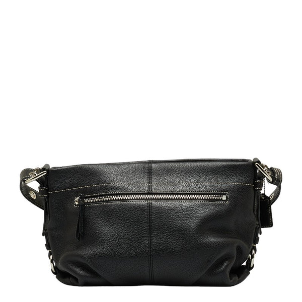 コーチ イーストウエストダッフル 斜め掛け ショルダーバッグ F15065 ブラック レザー レディース COACH 【中古】