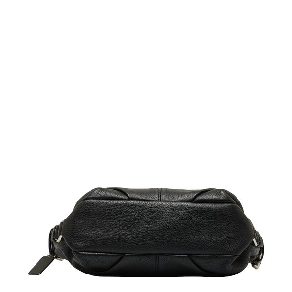 コーチ イーストウエストダッフル 斜め掛け ショルダーバッグ F15065 ブラック レザー レディース COACH 【中古】