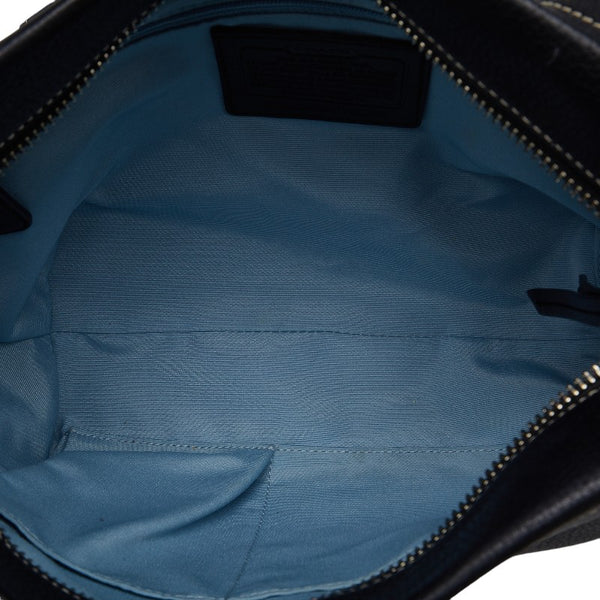 コーチ イーストウエストダッフル 斜め掛け ショルダーバッグ F15065 ブラック レザー レディース COACH 【中古】