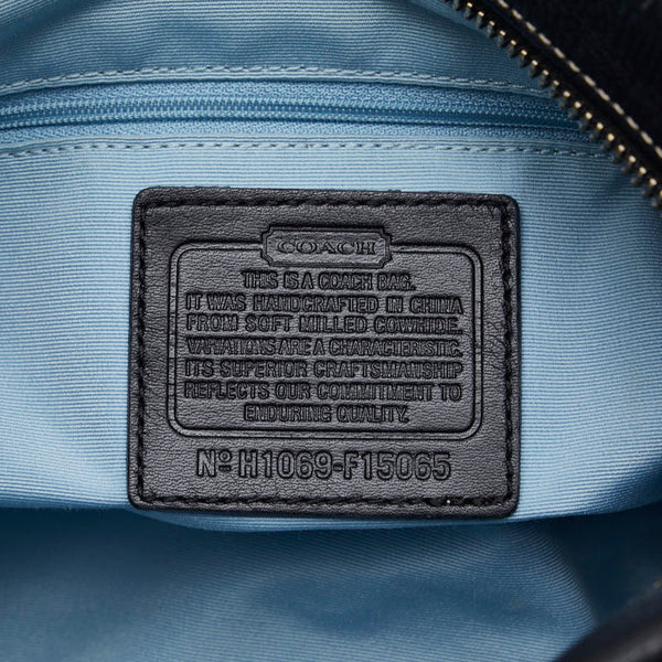 コーチ イーストウエストダッフル 斜め掛け ショルダーバッグ F15065 ブラック レザー レディース COACH 【中古】