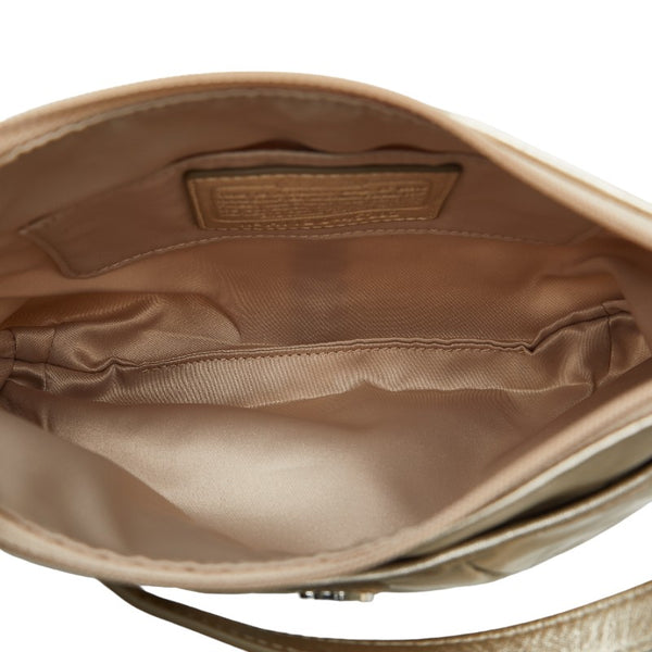 コーチ オプアート ワンショルダーバッグ ハンドバッグ 45382 ベージュ ナイロン レザー レディース COACH 【中古】