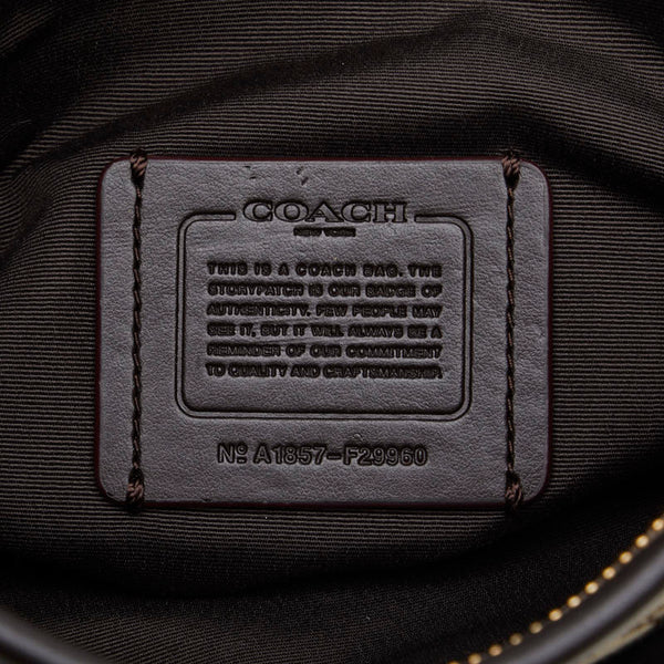 コーチ シグネチャー 斜め掛け ショルダーバッグ F29960 ブラウン ゴールド キャンバス レザー レディース COACH 【中古】