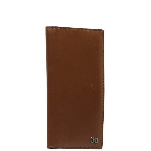 サルヴァトーレフェラガモ 長財布 ロングウォレット 二つ折り財布 ブラウン レザー レディース Salvatore Ferragamo 【中古】