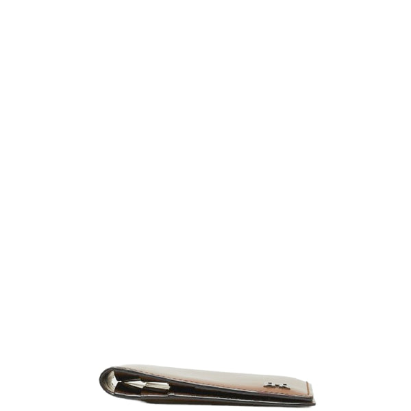 サルヴァトーレフェラガモ 長財布 ロングウォレット 二つ折り財布 ブラウン レザー レディース Salvatore Ferragamo 【中古】