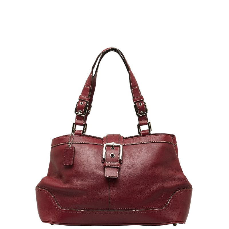 コーチ ハンドバッグ トートバッグ F12602 ワインレッド レザー レディース COACH 【中古】