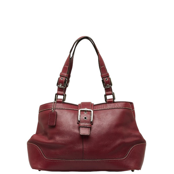 コーチ ハンドバッグ トートバッグ F12602 ワインレッド レザー レディース COACH 【中古】