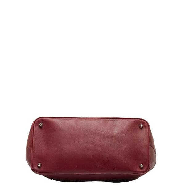 コーチ ハンドバッグ トートバッグ F12602 ワインレッド レザー レディース COACH 【中古】