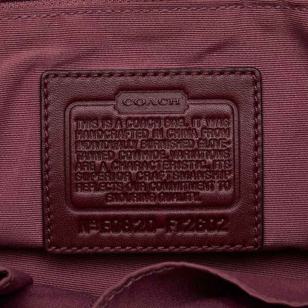 コーチ ハンドバッグ トートバッグ F12602 ワインレッド レザー レディース COACH 【中古】