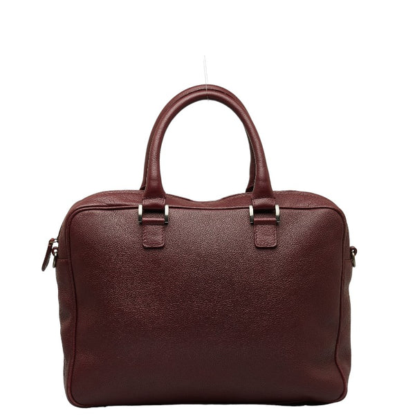 ジョルジオアルマーニ ハンドバッグ ショルダーバッグ 2WAY ワインレッド レザー メンズ GIORGIO ARMANI 【中古】