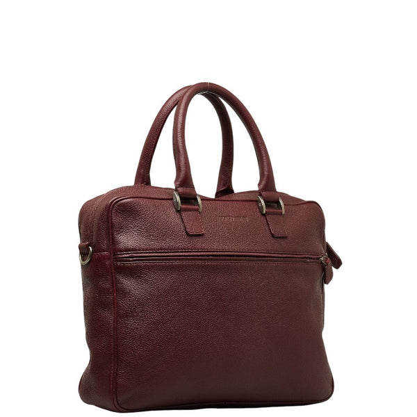 ジョルジオアルマーニ ハンドバッグ ショルダーバッグ 2WAY ワインレッド レザー メンズ GIORGIO ARMANI 【中古】