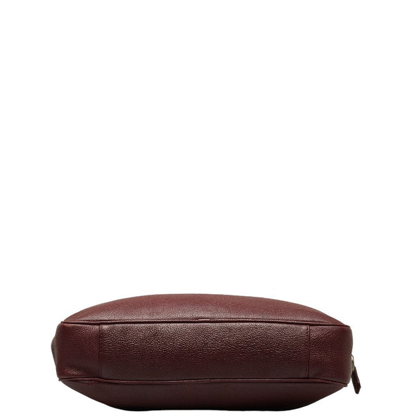 ジョルジオアルマーニ ハンドバッグ ショルダーバッグ 2WAY ワインレッド レザー メンズ GIORGIO ARMANI 【中古】