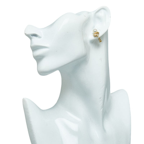 タサキ K18YG イエローゴールド アコヤパール7mm イヤリング レディース TASAKI 【中古】