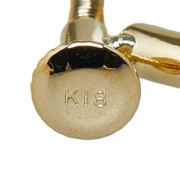 K18YG イエローゴールド フープ イヤリング レディース 【中古】