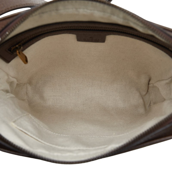 グッチ GGスプリーム シェリーライン 斜め掛け ショルダーバッグ 547926 ブラウン ベージュ PVC レザー レディース GUCCI 【中古】