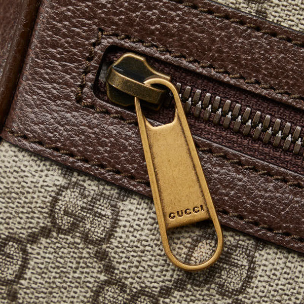 グッチ GGスプリーム シェリーライン 斜め掛け ショルダーバッグ 547926 ブラウン ベージュ PVC レザー レディース GUCCI 【中古】