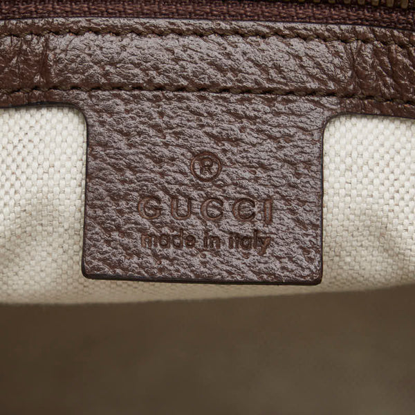 グッチ GGスプリーム シェリーライン 斜め掛け ショルダーバッグ 547926 ブラウン ベージュ PVC レザー レディース GUCCI 【中古】