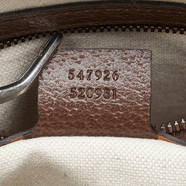 グッチ GGスプリーム シェリーライン 斜め掛け ショルダーバッグ 547926 ブラウン ベージュ PVC レザー レディース GUCCI 【中古】