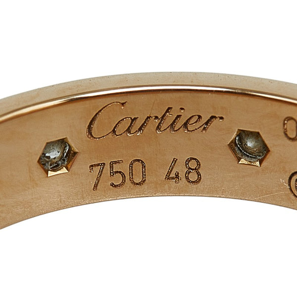 カルティエ ラブリング フルダイヤ リング 指輪 #48 K18PG ピンクゴールド レディース CARTIER 【中古】