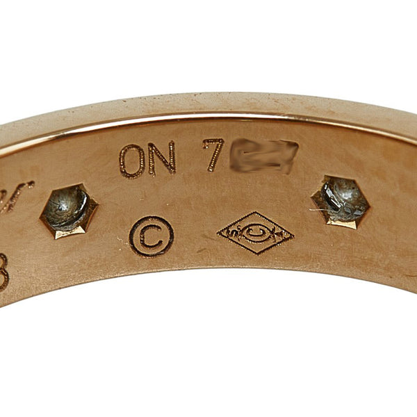 カルティエ ラブリング フルダイヤ リング 指輪 #48 K18PG ピンクゴールド レディース CARTIER 【中古】