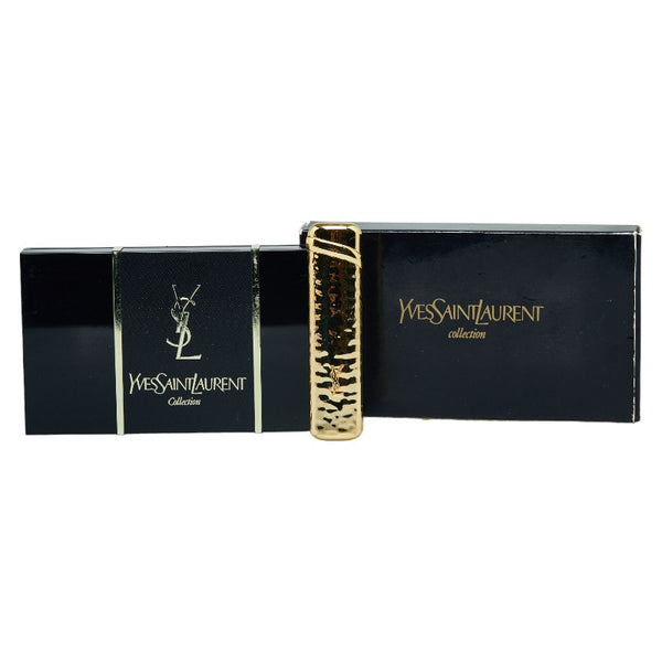 サンローラン YSLロゴ ガスライター ライター ゴールド メッキ メンズ SAINT LAURENT 【中古】